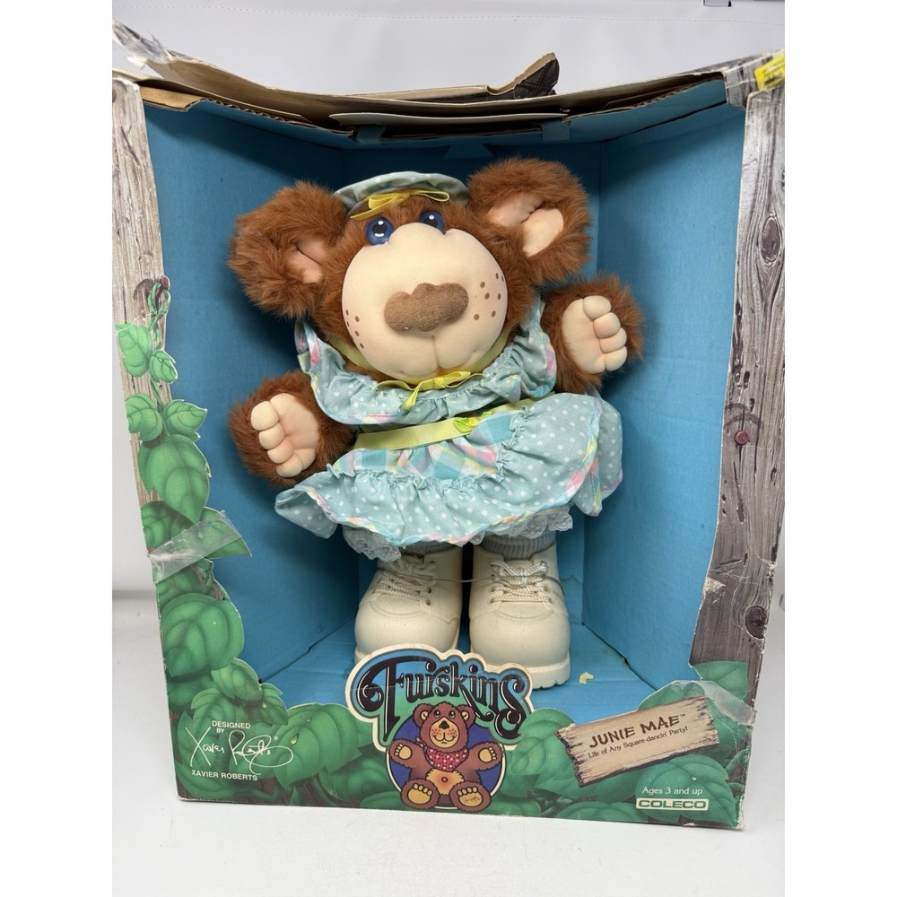 Furskins Cabbage Patch Xavier Roberts Junie Mae Brown Teddy Plush Toy Read